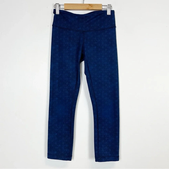 lululemon athletica Pants - Lululemon Leggings Womens Size 2 Blue Patterned Wonder Under